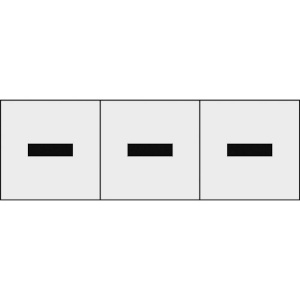 TRUSCO アルファベットステッカー 50×50 ハイフン 透明地/黒文字 3枚入 TSN-50-BR-TM