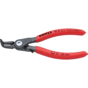 KNIPEX 12 -25mm 穴用スナップリングプライヤー 曲 4841-J11