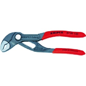 KNIPEX ミニウォーターポンププライヤー コブラ ソフトプラスチックハンドル 125mm 8701-125