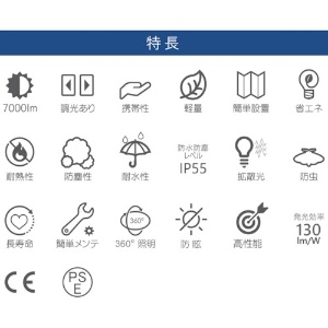 KAZ 輝夜50W LED全光バルーンライト 小型三脚仕様 輝夜50W LED全光バルーンライト 小型三脚仕様 BL-50-F 画像5