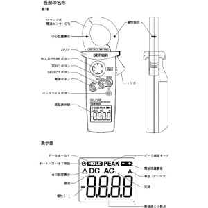 SANWA AC/DC両用デジタルミニクランプメータ AC/DC両用デジタルミニクランプメータ DCL31DR 画像4