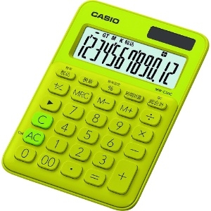 カシオ カラフル電卓(ミニジャストタイプ12桁) カラフル電卓(ミニジャストタイプ12桁) MW-C20C-YG--N 画像2