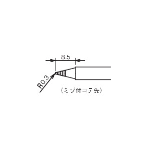 グット 溝付替こて先 BM (1本=1PK) RX-80HRT-BM