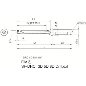 京セラインダストリアルツールズ マジックドリル用ホルダ SF-DRC 加工深さ8×DC SF12-DRC085M-8