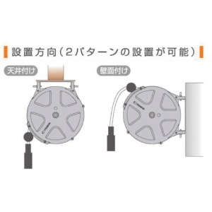 TRIENS 導電エアーホースリール 内径6.5mm×10m 導電エアーホースリール 内径6.5mm×10m SHS-210EA 画像2