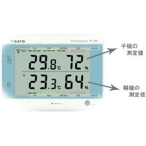 佐藤 最高最低無線温湿度計 SK-300R(8420-00) SK-300R