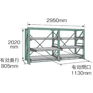 KDS スライドラックSSR10-2012-3FTR SSR10-2012-3FTR