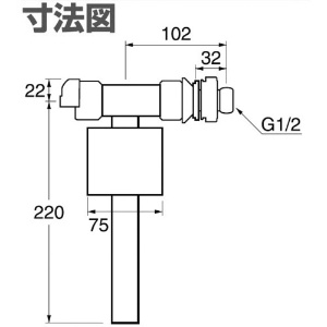 SANEI 万能ロータンクボールタップ 万能ロータンクボールタップ V530-5X-13 画像4