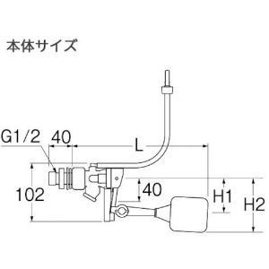 SANEI 万能ロータンクボールタップ 万能ロータンクボールタップ V56-5X-13 画像3