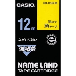 カシオ ネームランド用強粘着テープ12mm XR-12GYW