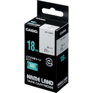 カシオ ネームランド用テープカートリッジ 粘着タイプ 黒文字 赤テープ 18mm XR-18RD