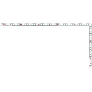 シンワ 曲尺_ホワイト名作1尺表裏同目 11102
