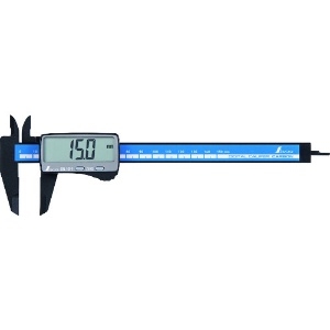 シンワ デジタルノギス カーボンファイバー大文字 150mm 19990