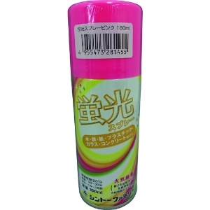 シントー 蛍光スプレー ピンク 180ML 2845-1