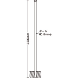 ユニット 埋込用ポール 60.5ФX3300 埋込用ポール 60.5ФX3300 395-03