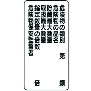 ユニット 危険物標識(縦型)危険物の類別・エコユニボード・600X300 830-19