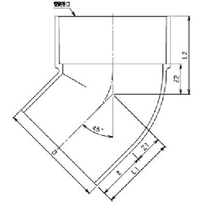 Maezawa 45度片受エルボ 45KL40JC 45度片受エルボ 45KL40JC 45KL40JC 画像2