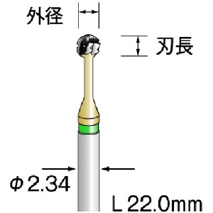 ミニモ 超硬カッター スパイラルチップブレーカーカット φ1 BC1681