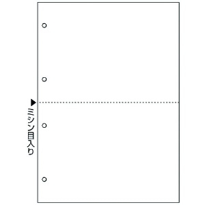 ヒサゴ マルチプリンタ帳票 撥水紙 白紙 2面 4穴 マルチプリンタ帳票 撥水紙 白紙 2面 4穴 BPW2003 画像2