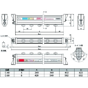 ベッセル 静電気除去ACパルス・クリーンバー No.C-40 静電気除去ACパルス・クリーンバー No.C-40 C-40 画像2