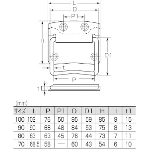 MK 黒トランク取手 90mm 黒トランク取手 90mm C-540-90U 画像2