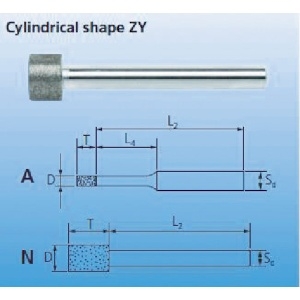 PFERD ダイヤモンドインターナルバー 3mm軸 120 刃径1.0mm DZY-A1.0-257890