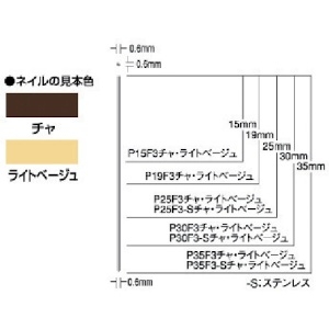 MAX ピンネイラ用ピンネイル(茶) 長さ25mm (3000本入) P25F3-CHA