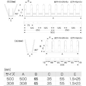 MK STアムレット忍び返し308 STアムレット忍び返し308 TAMAMUR-300 画像2