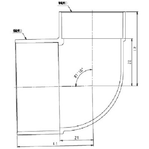 Maezawa VU異径エルボ VUL150X100JC VU異径エルボ VUL150X100JC VUL150X100JC 画像2