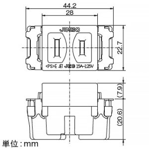 スガツネ工業 【在庫限り】JEC-BN-5-SB埋込コンセント JEC-BN-5-SB埋込コンセント JEC-BN-5-SB 画像2