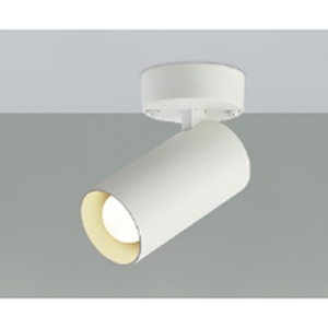 LEDシリンダースポットライト フランジタイプ 白熱球100W相当 散光配光 非調光 電球色 ランプ付 マットファインホワイト AS51705