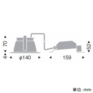 遠藤照明 LEDベースダウンライト 一般型 高気密SB形 1000TYPE FHT32W・白熱球100W相当 埋込穴φ125mm 拡散配光 調光 温白色 白コーン LEDベースダウンライト 一般型 高気密SB形 1000TYPE FHT32W・白熱球100W相当 埋込穴φ125mm 拡散配光 調光 温白色 白コーン EFD8997W 画像2