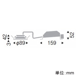 遠藤照明 LEDベースダウンライト 浅型 屋内・軒下兼用 高気密SB形 1000TYPE FHT32W・白熱球100W相当 埋込穴φ75mm 拡散配光 調光 昼白色 黒 LEDベースダウンライト 浅型 屋内・軒下兼用 高気密SB形 1000TYPE FHT32W・白熱球100W相当 埋込穴φ75mm 拡散配光 調光 昼白色 黒 EFD9062B 画像2