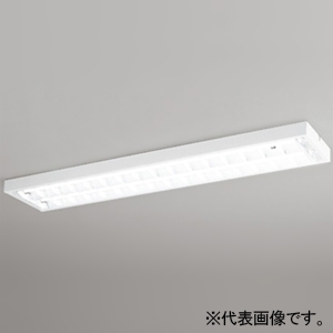 オーデリック LEDベースライト ≪LED-TUBE≫ 高演色LED 直付型 40形 下面開放型 2灯用 ルーバー付 2100lmタイプ FL40W×2灯相当 LEDランプ型 片側給電・片側配線タイプ 昼光色 非調光タイプ XL551092RA