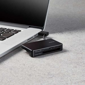 ELECOM USB2.0対応メモリカードリーダー/ケーブル収納型タイプ USB2.0対応メモリカードリーダー/ケーブル収納型タイプ MR-K304BK 画像3