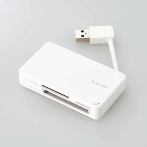 ELECOM USB3.0対応メモリカードリーダー/ケーブル収納型タイプ MR3-K303WH