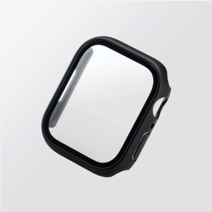 ELECOM Apple Watch45mm用フルカバーケース プレミアムガラス AW-21AFCGMBK