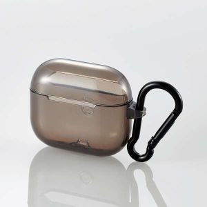 ELECOM AirPods (第3世代)用カラビナ付きソフトケース AVA-AP3UCBK