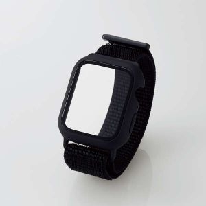 Apple Watch44mm用フルカバーケース ファブリックバンド AW-20MBCFBBK