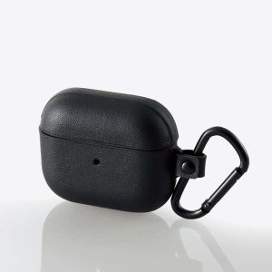 ELECOM AirPods (第3世代)用カラビナ付きソフトレザーケース AVA-AP3PLC2BK