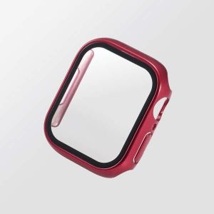 ELECOM Apple Watch41mm用フルカバーケース プレミアムガラス AW-21BFCGRD