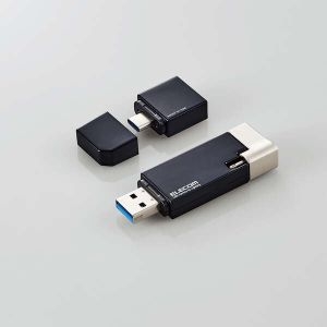 ELECOM Lightningコネクタ搭載USB3.2 Gen1メモリ MF-LGU3B128GBK