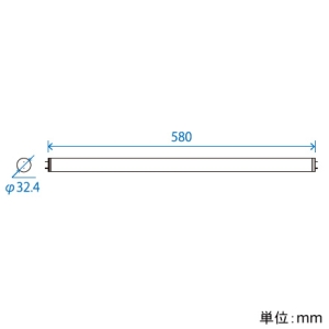 ニッケンハードウエア 直管型LED蛍光灯 《ViewLampTube2》 内照看板用 20W形 袖看板用 両面発光360° 電源内蔵 電球色 口金G13 直管型LED蛍光灯 《ViewLampTube2》 内照看板用 20W形 袖看板用 両面発光360° 電源内蔵 電球色 口金G13 VLT2-RY20WG/3K 画像2