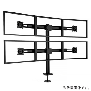 CHIEF デスクマウント 6画面用 グロメット固定タイプ 耐荷重6.8kg×6面 最大27インチ対応 K3G320B