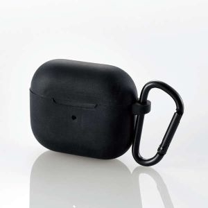 ELECOM AirPods (第3世代)用カラビナ付きシリコンケース AirPods (第3世代)用カラビナ付きシリコンケース AVA-AP3SCBK