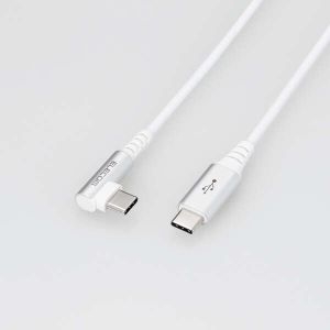 ELECOM USB2.0ケーブル(認証品、C-C、L型コネクタ) USB2.0ケーブル(認証品、C-C、L型コネクタ) MPA-CCL20NWH