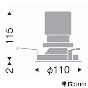 遠藤照明 LEDグレアレスベースダウンライト 2000TYPE FHT42W相当 埋込穴φ100mm 超広角配光 調光調色 昼光色〜電球色 電源別売 白 LEDグレアレスベースダウンライト 2000TYPE FHT42W相当 埋込穴φ100mm 超広角配光 調光調色 昼光色〜電球色 電源別売 白 ERD9241W 画像2