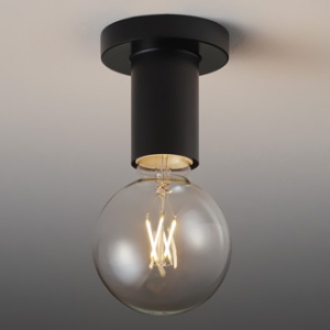 LEDシーリングライト φ95透明ボール球40W形×1相当 調光対応 E26口金 ランプ別売 黒 ERG5556B