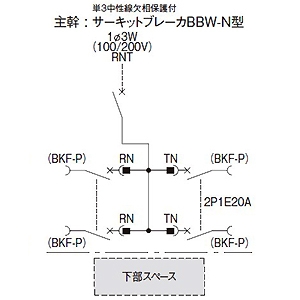 パナソニック カンタッチアロー盤 電灯分電盤 下部スペース(L240)付 露出形 屋内用 主幹単3中性線欠相保護付サーキットブレーカ 主幹容量50A 50AF 回路数12 カンタッチアロー盤 電灯分電盤 下部スペース(L240)付 露出形 屋内用 主幹単3中性線欠相保護付サーキットブレーカ 主幹容量50A 50AF 回路数12 BN512S3R 画像2