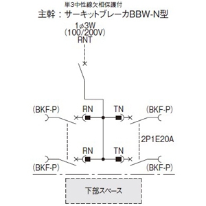 パナソニック カンタッチアロー盤 電灯分電盤 下部スペース(L340)付 露出形 屋内用 主幹単3中性線欠相保護付サーキットブレーカ 主幹容量50A 50AF 回路数12 カンタッチアロー盤 電灯分電盤 下部スペース(L340)付 露出形 屋内用 主幹単3中性線欠相保護付サーキットブレーカ 主幹容量50A 50AF 回路数12 BN512S4R 画像2